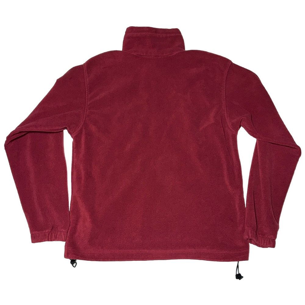 Columbia Sweater Fleece Jacket Men's M Red Full Zip Pockets Thermal Outdoor Hike - Picture 3 of 9